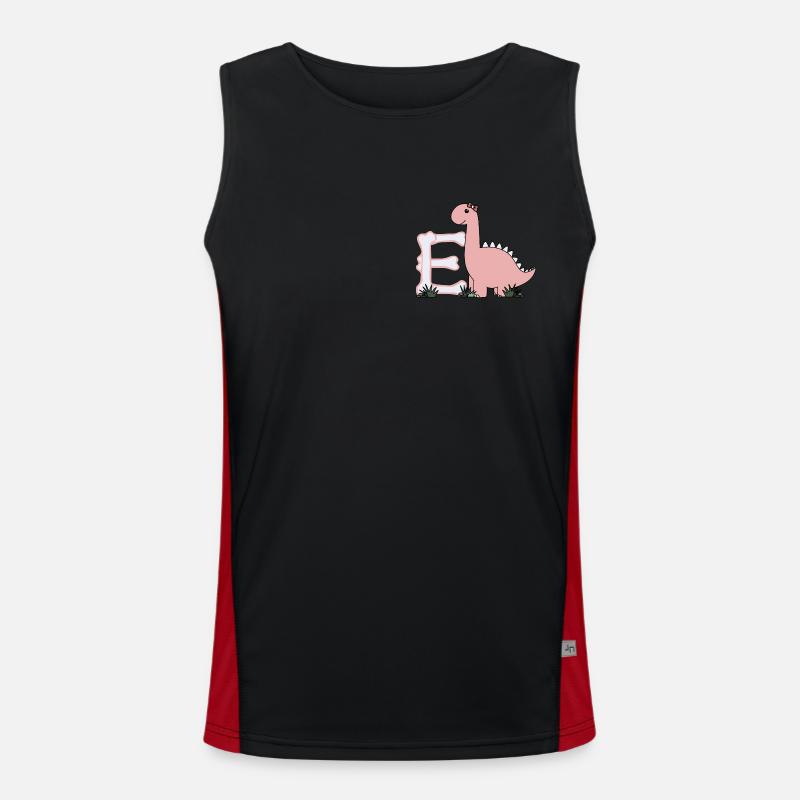 Buchstabe E Funktionelles Kontrast-Tank Top für Männer 