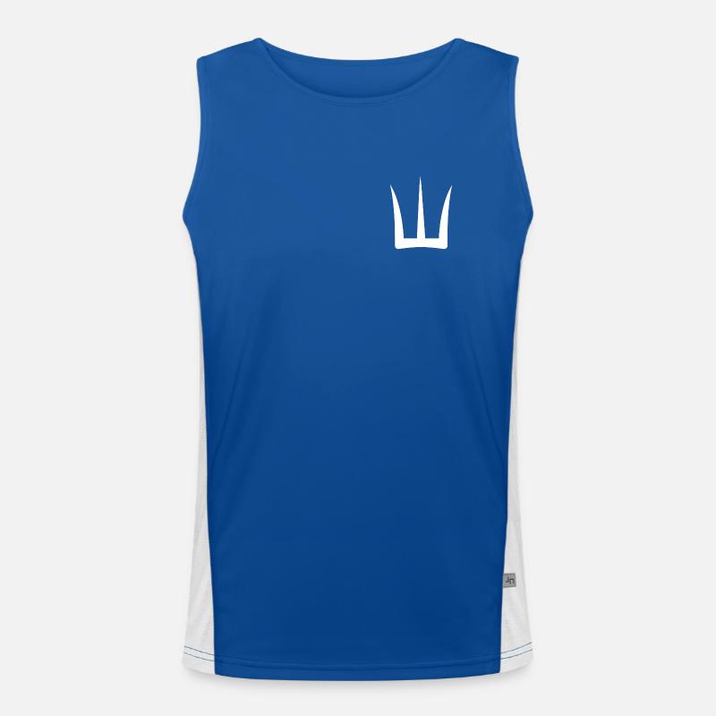 Weißer Dreizack Funktionelles Kontrast-Tank Top für Männer 