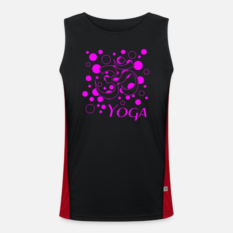 Yoga Om pink Funktionelles Kontrast-Tank Top für Männer 