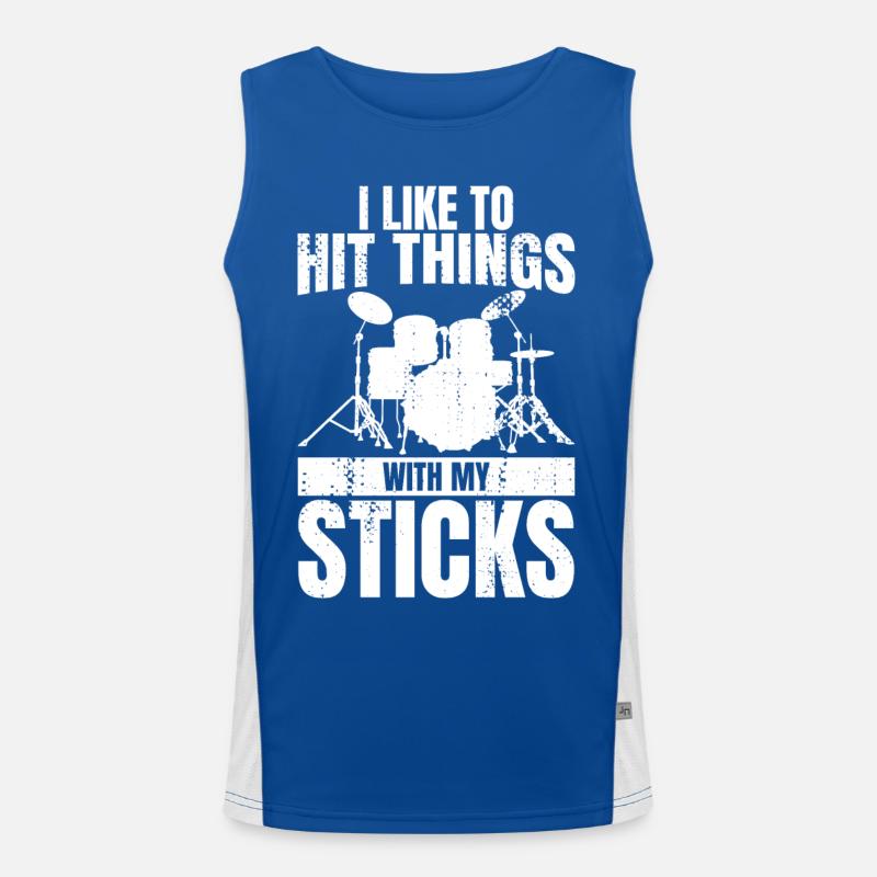 Blague drôle de batteur Débardeur respirant contrasté Homme 