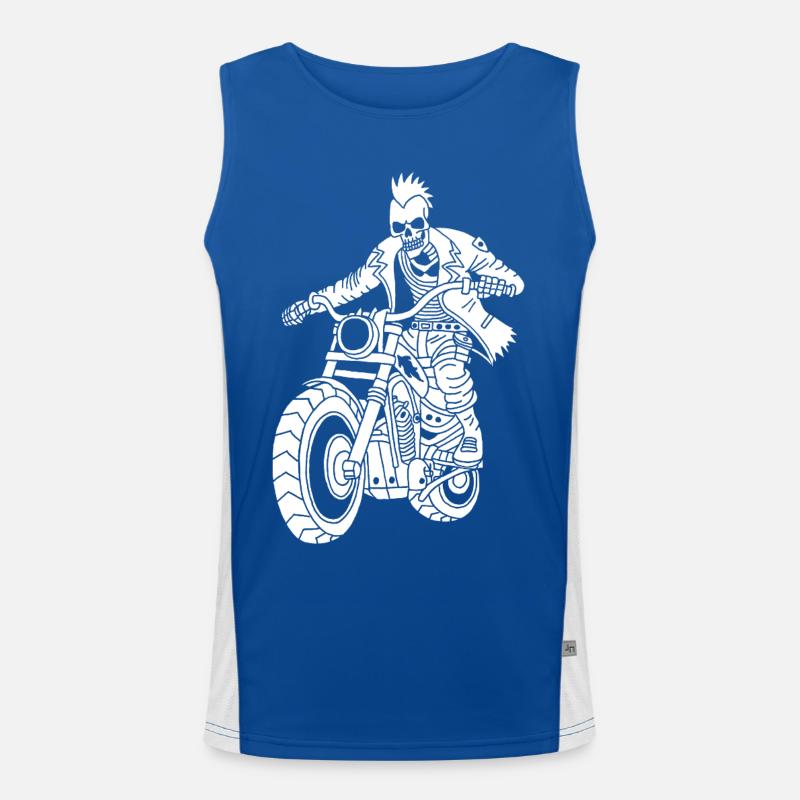 Hell Biker (Weiß) Funktionelles Kontrast-Tank Top für Männer 