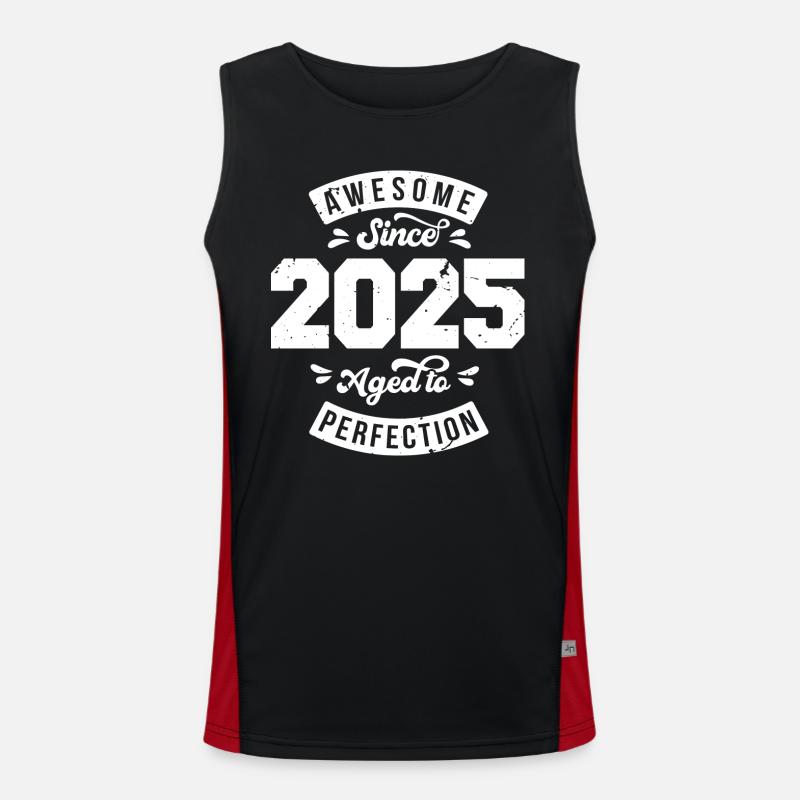 Vintage 2025 Geburtstag - retro 2025 Funktionelles Kontrast-Tank Top für Männer 