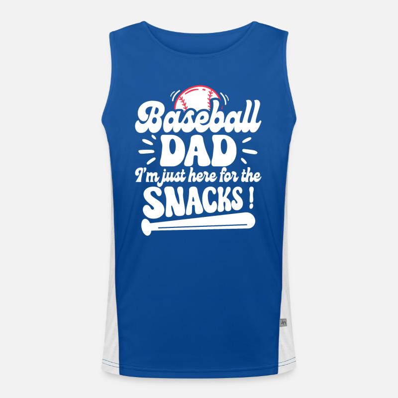 Daddy Baseball Supporter Humor Men's Functional Contrast Tank Top 