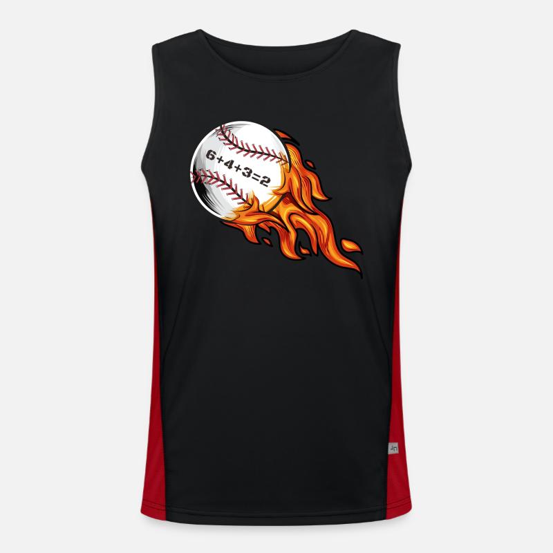 Baseball 6432 Double Play 6+4+3=2 Softball Math Men's Functional Contrast Tank Top 