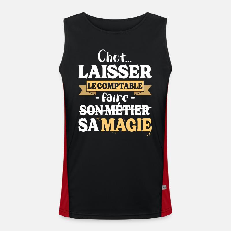 Comptable Fait Sa Magie Humour Compta Débardeur respirant contrasté Homme 