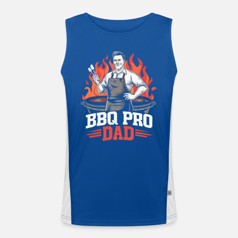 Dad Expert Grill & BBQ Dad Men's Functional Contrast Tank Top 