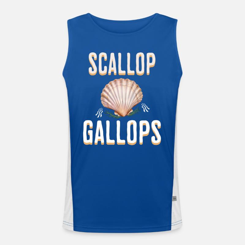 Humor Scallop Gallops Meme Men's Functional Contrast Tank Top 