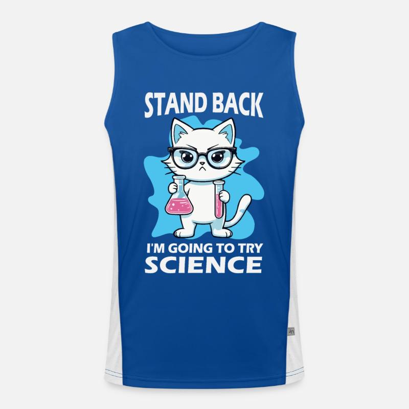 Stand Back - I'm Going to Try Science Men's Functional Contrast Tank Top 