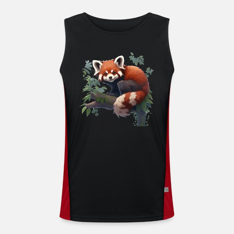 Panda roux Petit panda panda roux Débardeur respirant contrasté Homme 