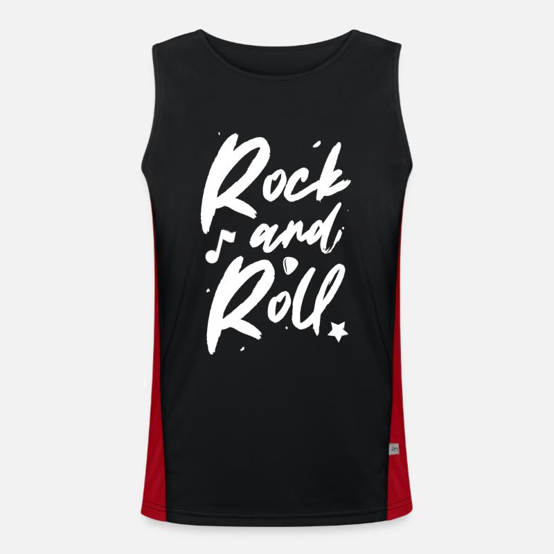 Rock 'n' Roll Funktionelles Kontrast-Tank Top für Männer 
