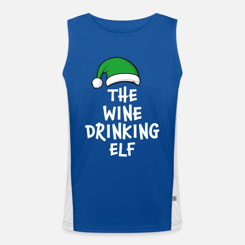 Der Wein trinkende Elf Funktionelles Kontrast-Tank Top für Männer 
