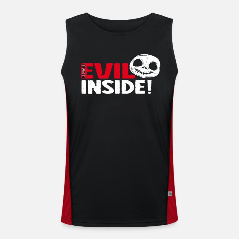Evil Inside - ziemlich böse! Funktionelles Kontrast-Tank Top für Männer 