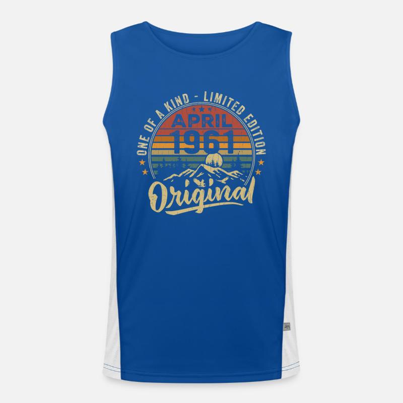 April 1961 Vintage-Geburtstagsgeschenk 1961 Funktionelles Kontrast-Tank Top für Männer 