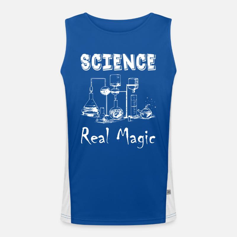 Science Real Magic Funktionelles Kontrast-Tank Top für Männer 