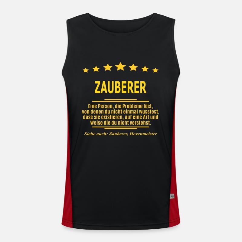 ZAUBERER Funktionelles Kontrast-Tank Top für Männer 