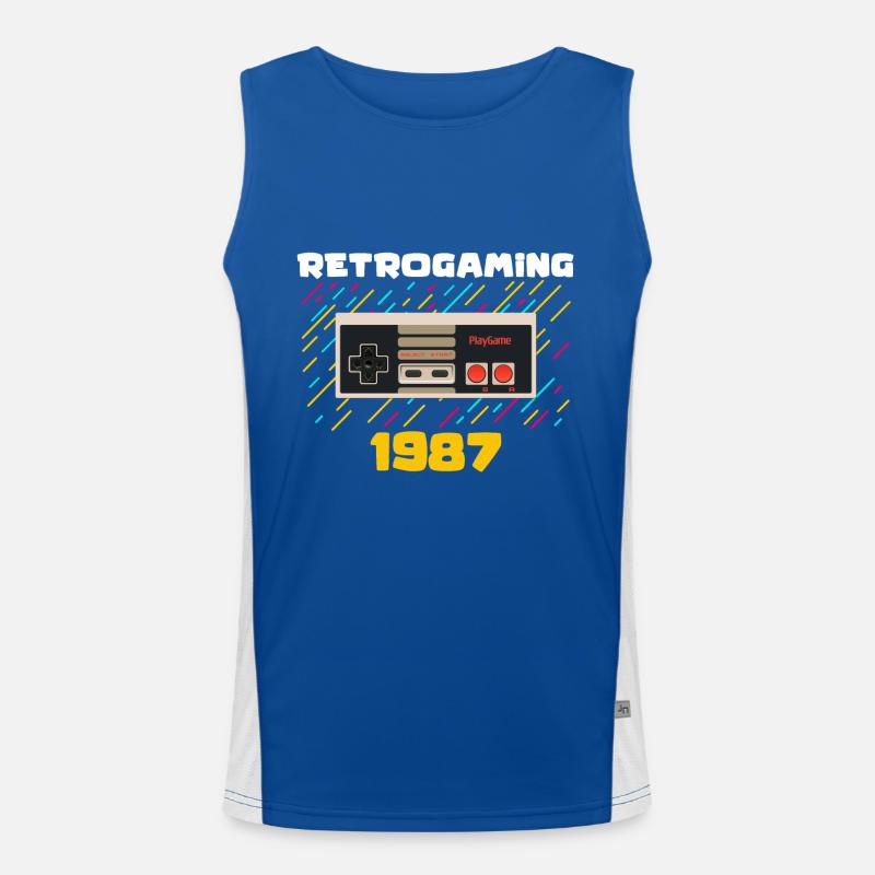 Retrogaming (Retrogaming) Funktionelles Kontrast-Tank Top für Männer 