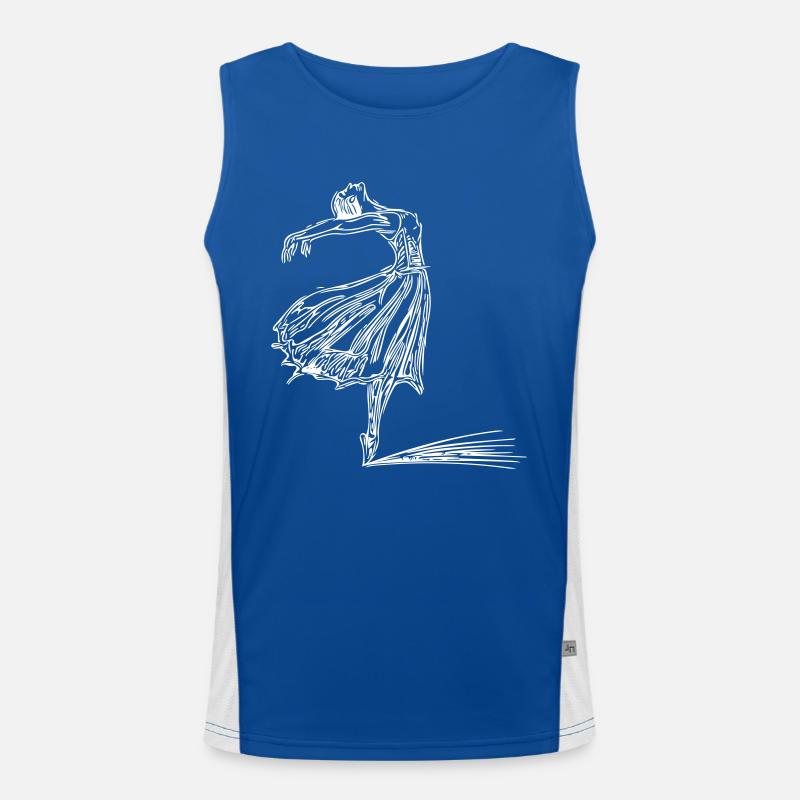 Elegant vintage dancer Men's Functional Contrast Tank Top 