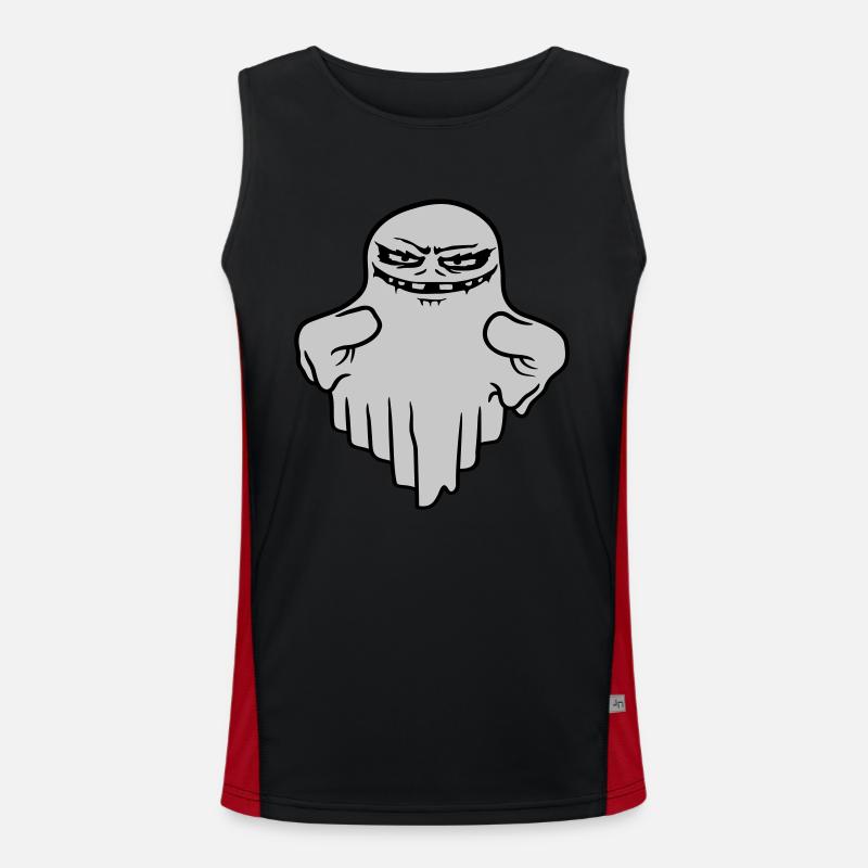 Böser schwebender Geist Comic Funktionelles Kontrast-Tank Top für Männer 