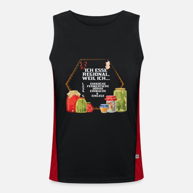 Einkochen Haltbar machen Fermentieren Einmachen Funktionelles Kontrast-Tank Top für Männer 