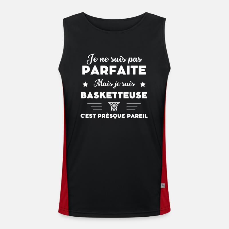 je ne suis pas parfaite basketteuse humour Débardeur respirant contrasté Homme 