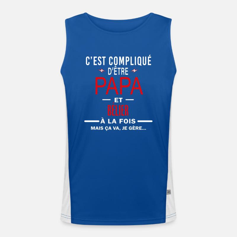 papa Et BÉLIER cadeau citation Débardeur respirant contrasté Homme 