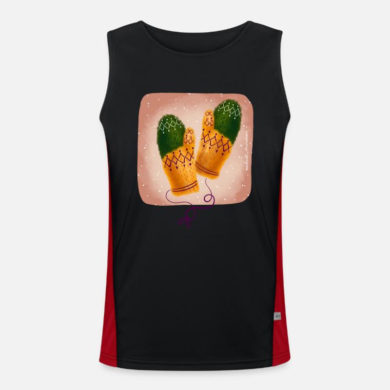 knitted gloves Men's Functional Contrast Tank Top 