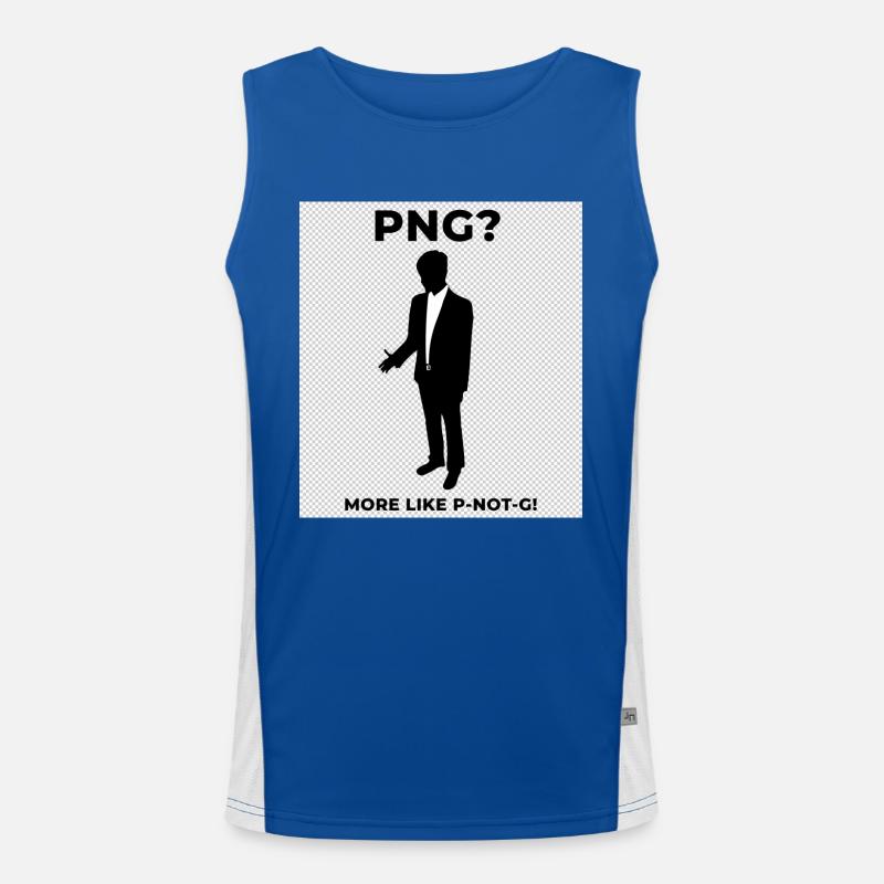 PLUS COMME P-NOT-G! Conception d’impression Débardeur respirant contrasté Homme 
