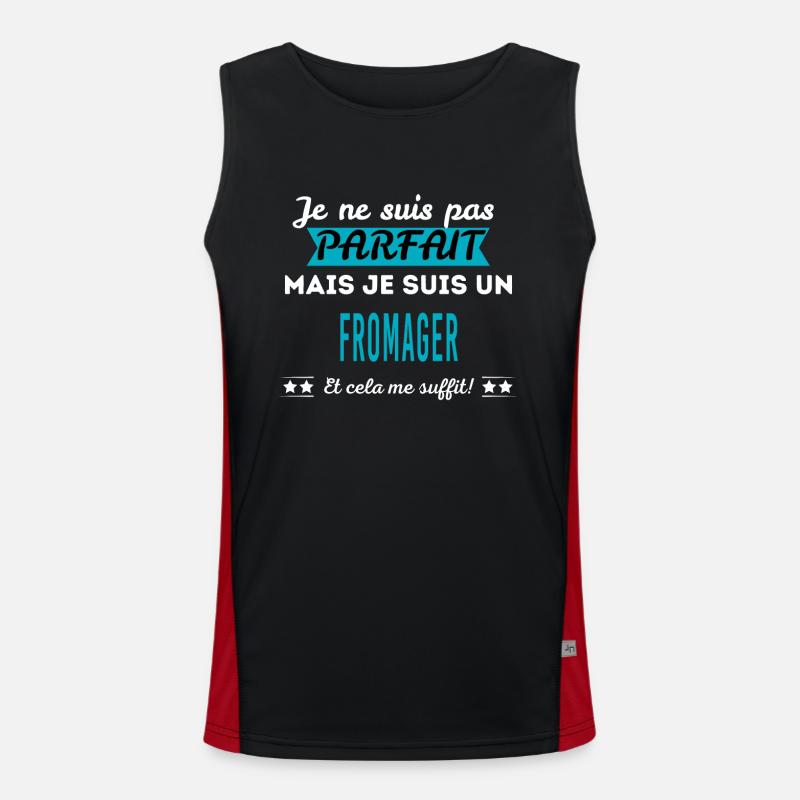 Je ne suis pas parfait FROMAGER Débardeur respirant contrasté Homme 