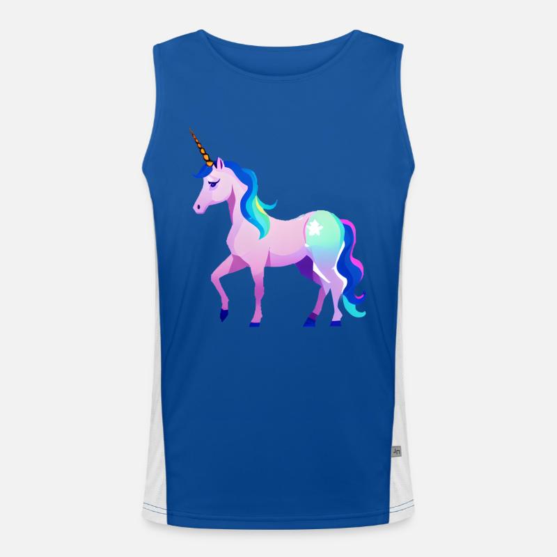 Einhorn Fabeltier Unicorn Mädchen Einhörner Funktionelles Kontrast-Tank Top für Männer 