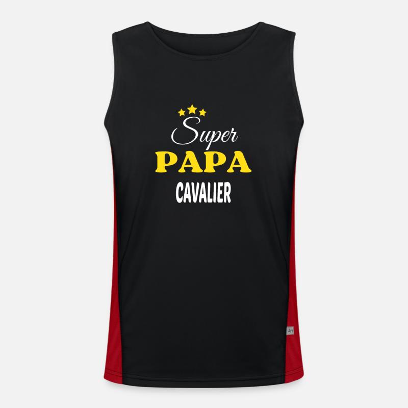 Super Papa CAVALIER ANNIVERSAIRE Débardeur respirant contrasté Homme 