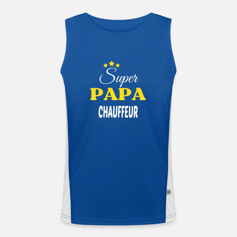 Super Papa CHAUFFEUR ANNIVERSAIRE Débardeur respirant contrasté Homme 