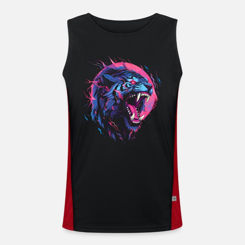 Tigre synthwave Débardeur respirant contrasté Homme 