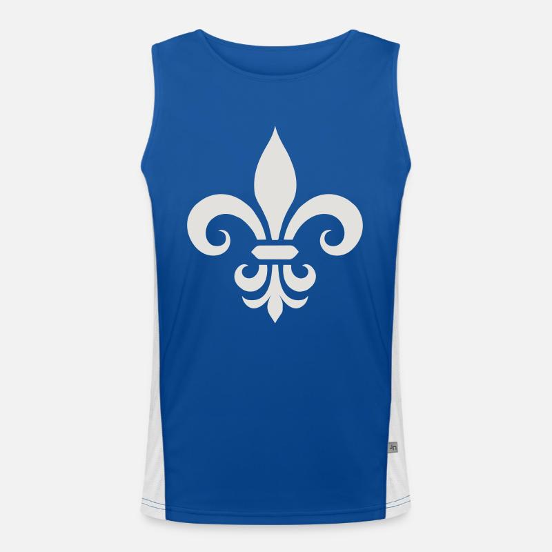 Fleur de Lis Charme Funktionelles Kontrast-Tank Top für Männer 