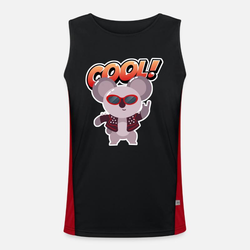Koala in cooler Pose Funktionelles Kontrast-Tank Top für Männer 