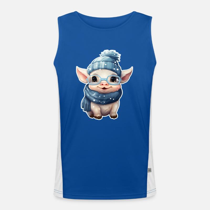 Cochon chanceux Débardeur respirant contrasté Homme 