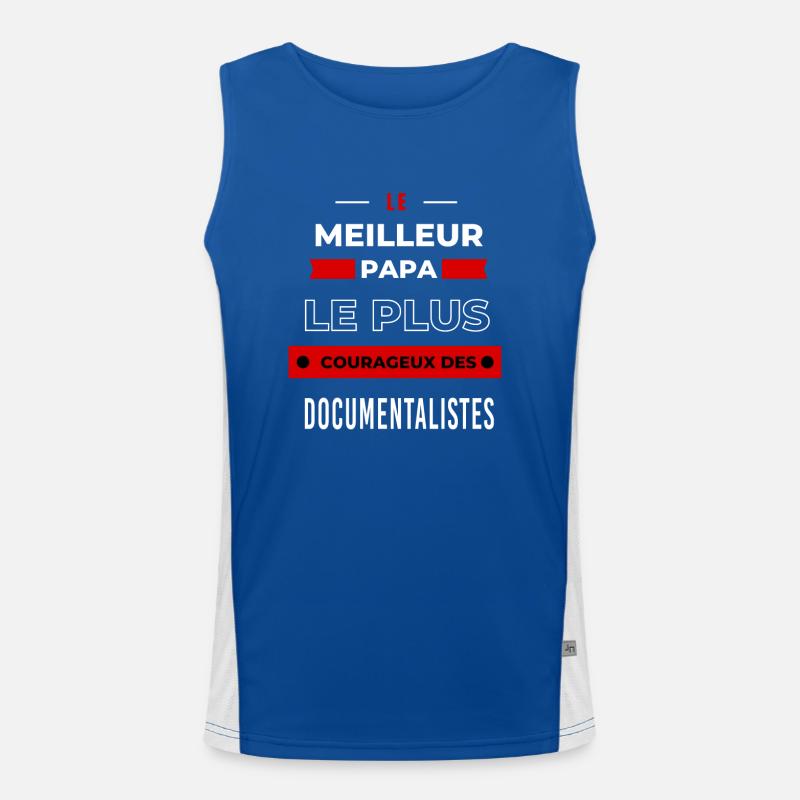 meilleur papa plus courageux des Documentalistes Débardeur respirant contrasté Homme 