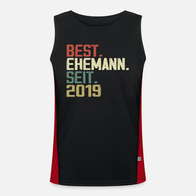 Best Husband Since 2019 Birthday Gift 2019 Men's Functional Contrast Tank Top 