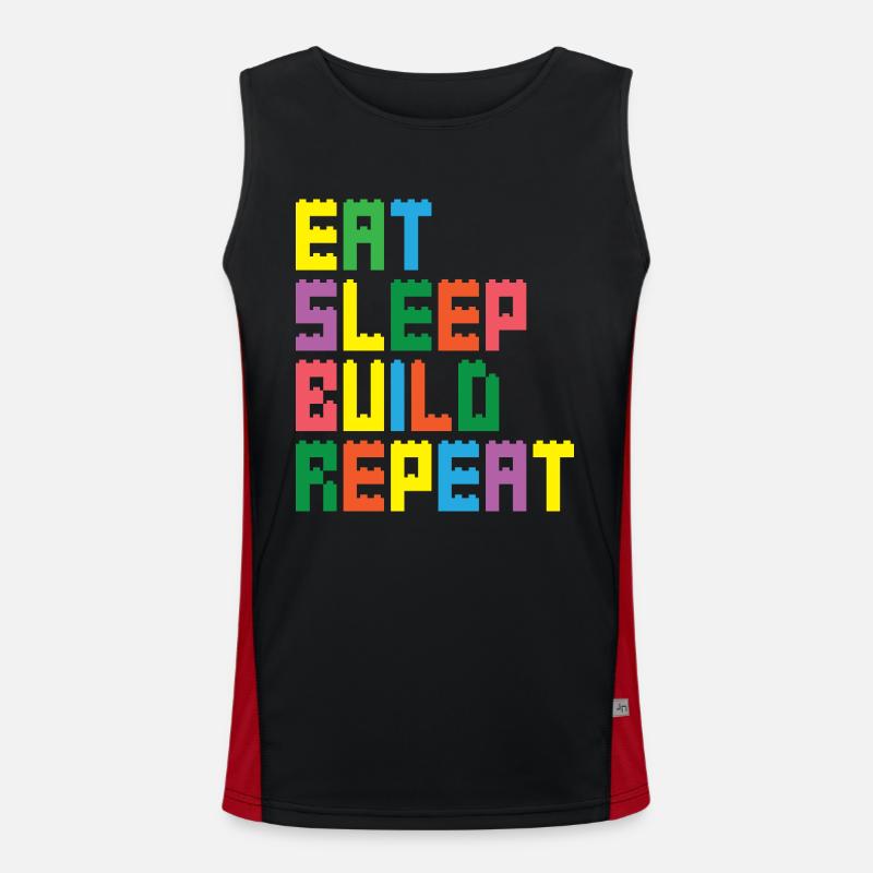 Brick Builder Toys Blocks Clamping Blocks Bricks Men's Functional Contrast Tank Top 