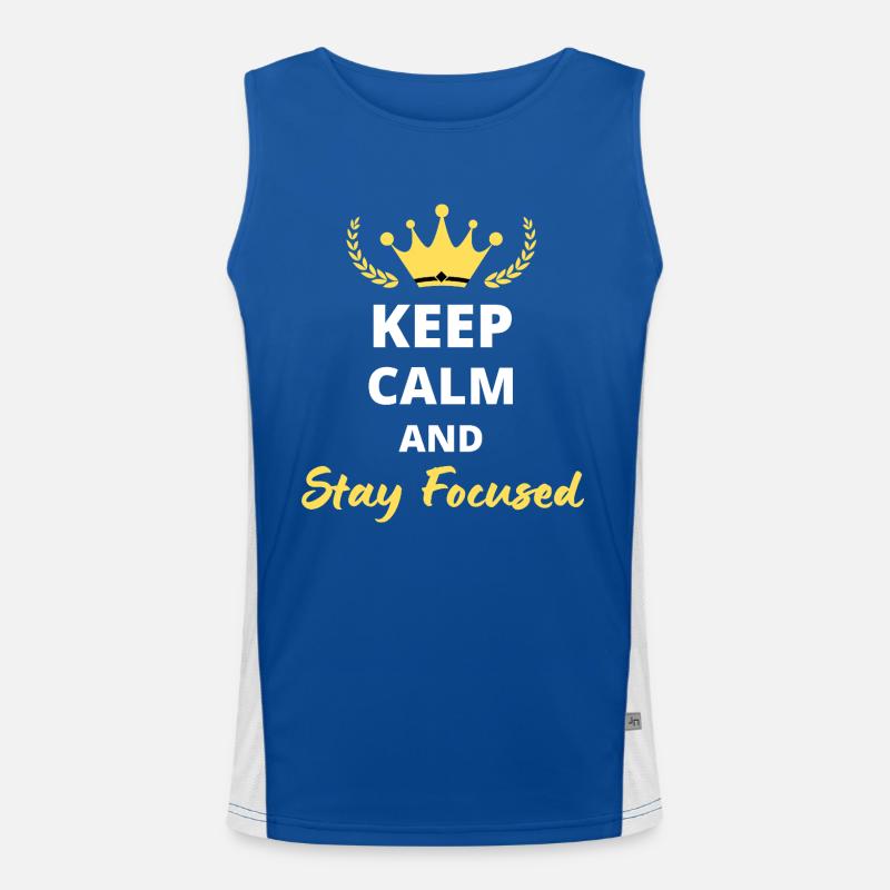 Bewahren Sie Ruhe und bleiben Sie konzentriert Funktionelles Kontrast-Tank Top für Männer 