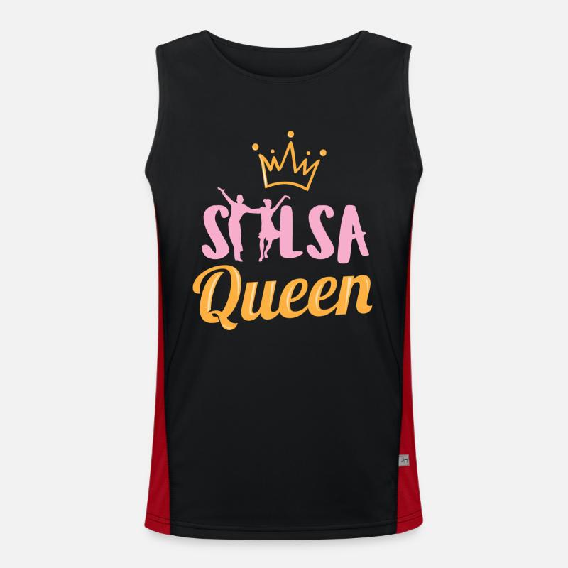 Salsa Dancing Salsa Queen Salsa Birthday Gift Idea Men's Functional Contrast Tank Top 