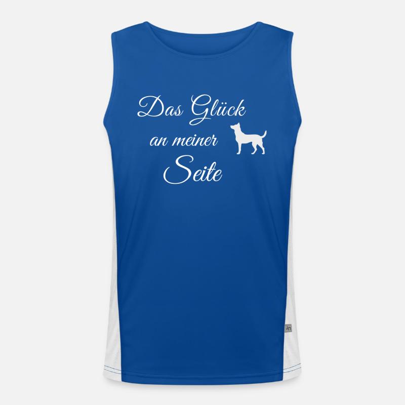 Das Glück an meiner Seite Funktionelles Kontrast-Tank Top für Männer 