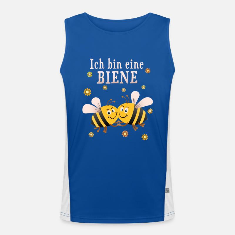 Ich bin eine Biene Bienenflüsterer Imker Imkerin Funktionelles Kontrast-Tank Top für Männer 
