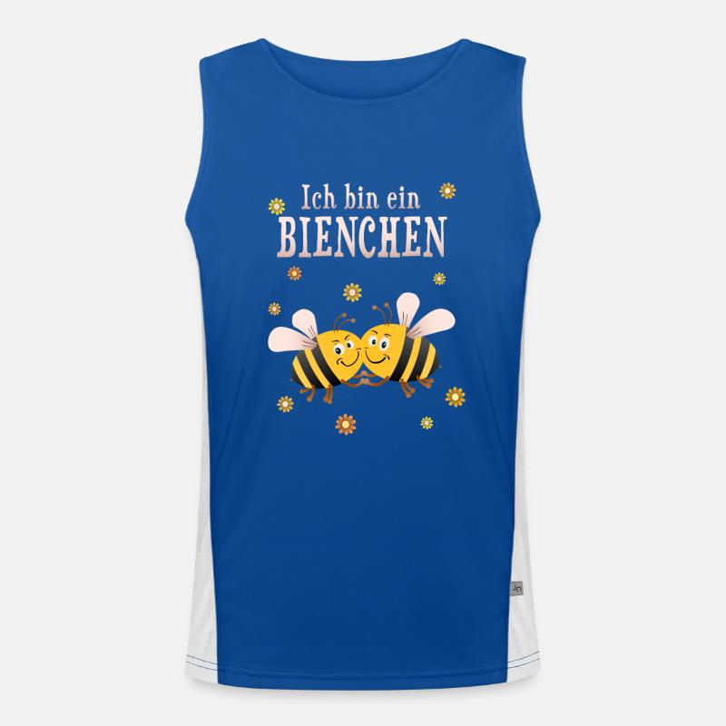 Ich bin eine Bienchen Biene Funktionelles Kontrast-Tank Top für Männer 