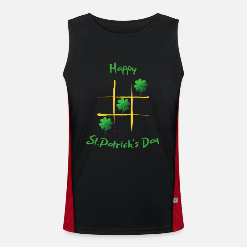 St. Patrick's Day lucky limb Men's Functional Contrast Tank Top 