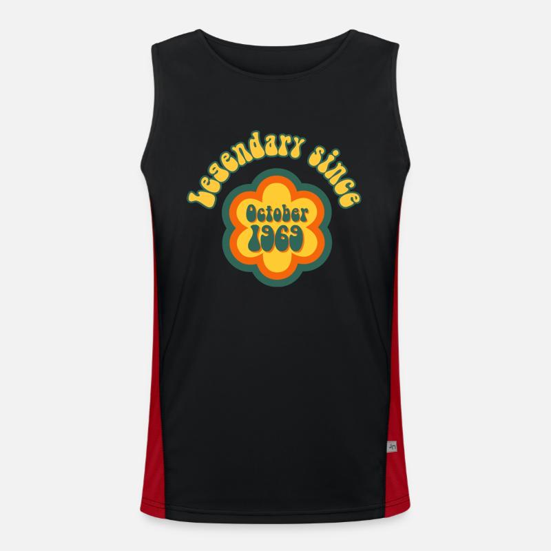 Legendary since October 1969 Birthday Retro Men's Functional Contrast Tank Top 