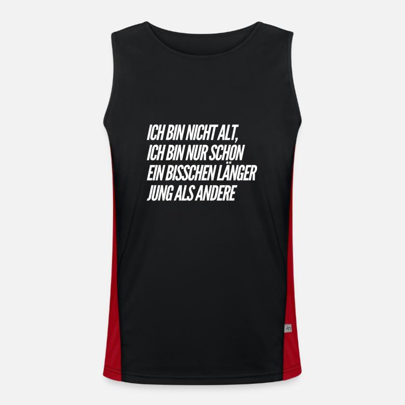ich bin nicht alt Funktionelles Kontrast-Tank Top für Männer 