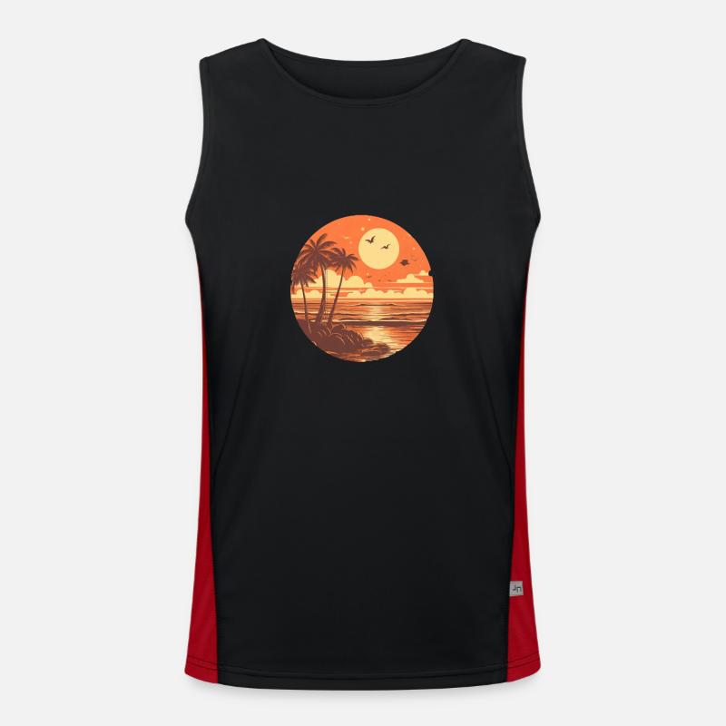 Beach Men's Functional Contrast Tank Top 