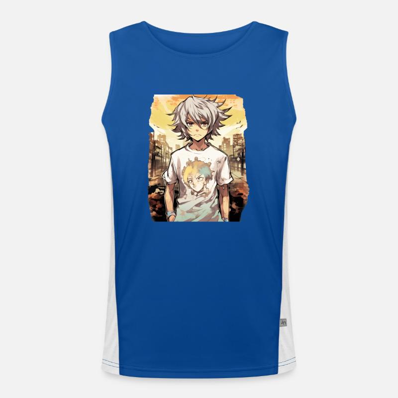 Anime Boy Funktionelles Kontrast-Tank Top für Männer 