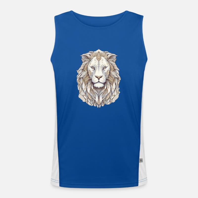 Löwe Funktionelles Kontrast-Tank Top für Männer 