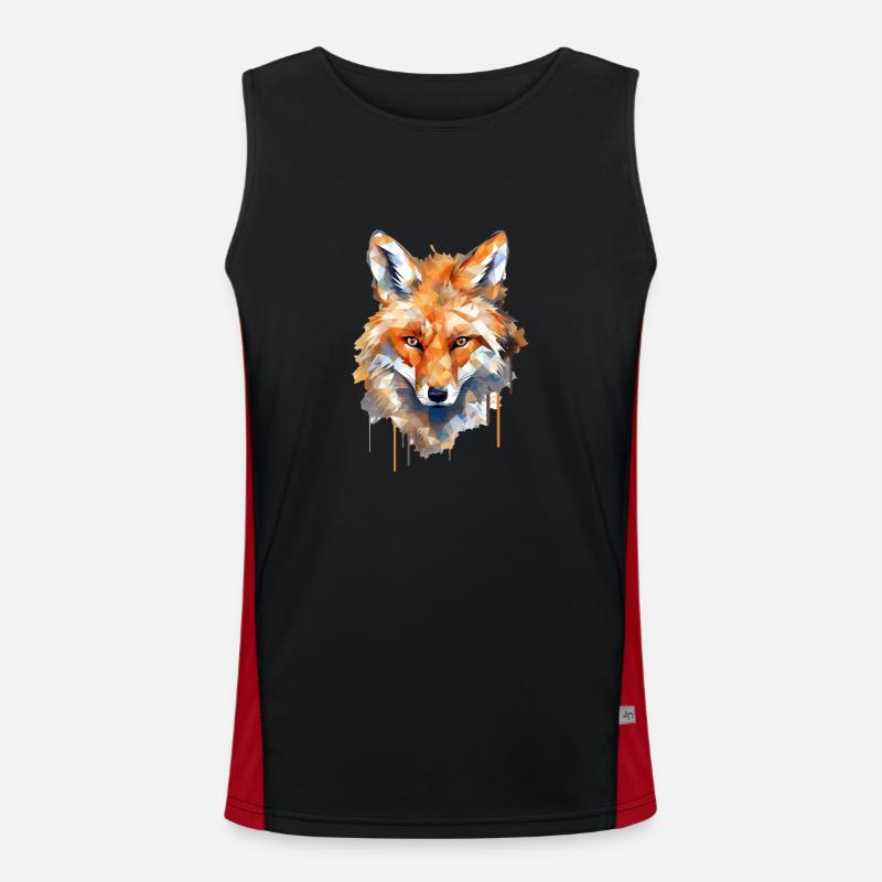 Fuchs Funktionelles Kontrast-Tank Top für Männer 